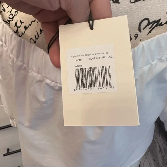 NWT Cuyana Poplin Off Shoulder Top - Picture 2 of 7